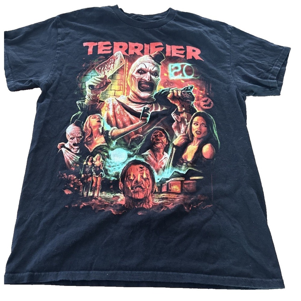 TERRIFIER by Terror Threads Art the Clown Shirt Size M Horror Scary Halloween
